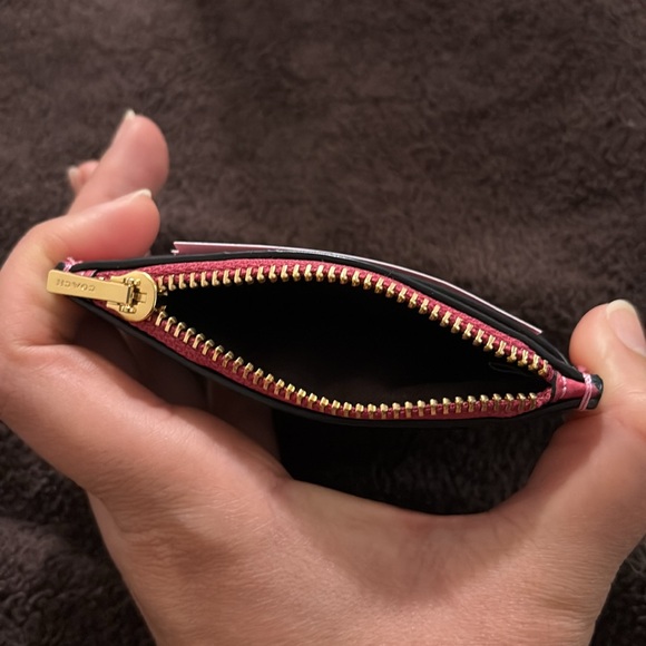 Coach Brown Strawberry Card Holder Wallet Canvas Brown and Strawberry 🍓 - Picture 7 of 7